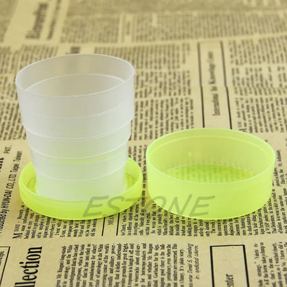 367A Portable Plastic Retractable Folding Cup Telescopic Collapsible Outdoor Travel