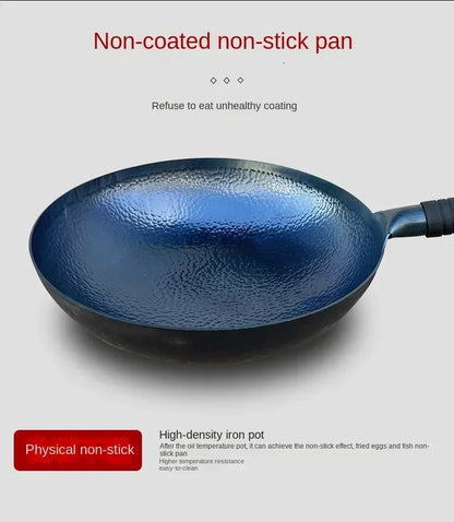 Zhangqiu Iron Pan Hand-Forged Household Wok Uncoated Scale Wok Non-Stick Pan Old Fashioned Wok Wholesale