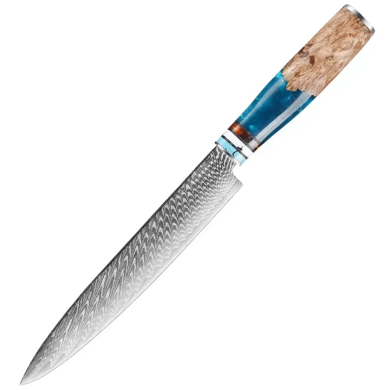 1-10pcs Japanese Santoku Knife Sharp Meat Cleaver Damascus Kitchen Knives Set Meat Cutting Chef Knife Fruit Knife Cooking Tools