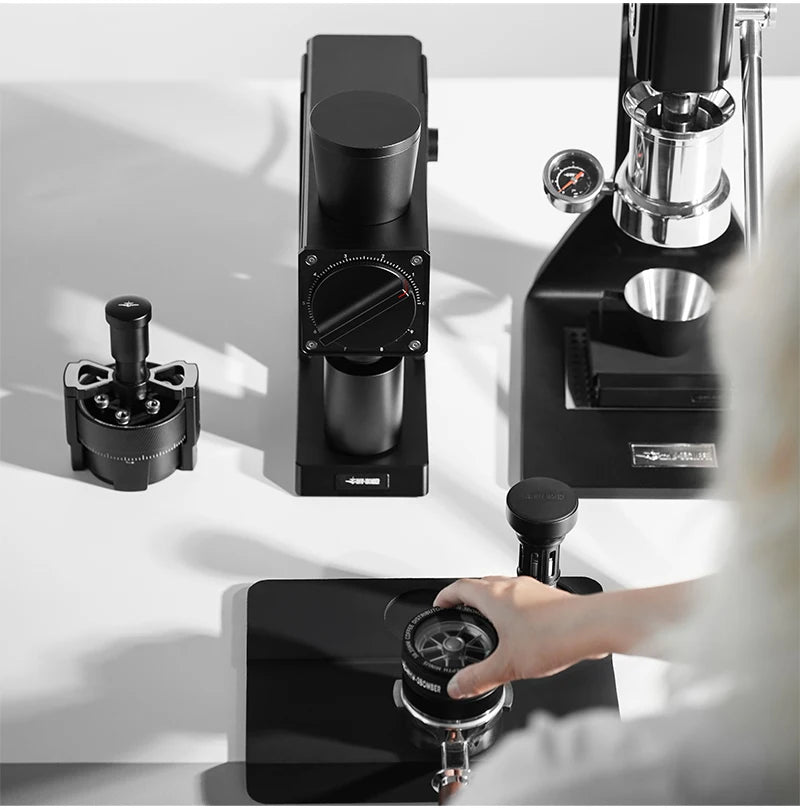 MHW-3BOMBER F74 Navigator Electric Grinder Flat Burr Set Coffee Grinder with 90 Stepless for Espresso & Pour Over Home Cafe Tool