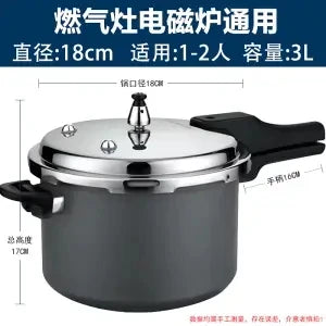 Ultra-Durable Stainless Steel Pressure Cooker for Gas and Induction Stoves with Non-Stick Coating and Safety Features