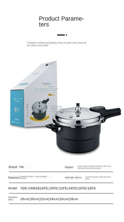 Ultra-Durable Stainless Steel Pressure Cooker for Gas and Induction Stoves with Non-Stick Coating and Safety Features