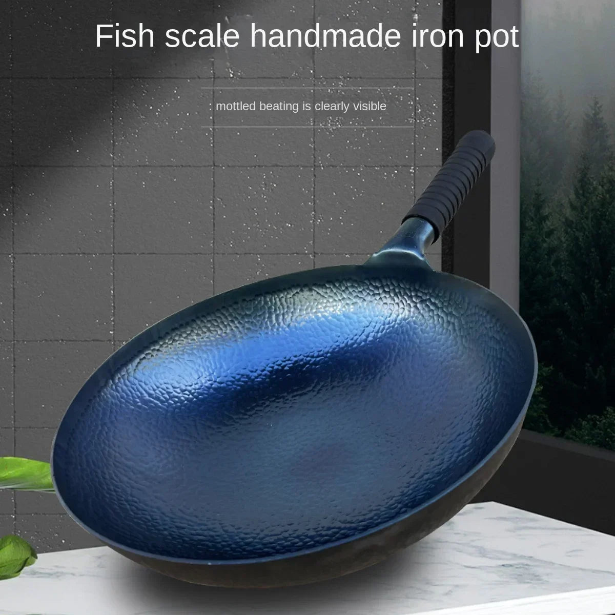Zhangqiu Iron Pan Hand-Forged Household Wok Uncoated Scale Wok Non-Stick Pan Old Fashioned Wok Wholesale