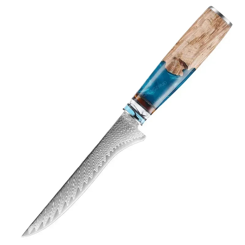 1-10pcs Japanese Santoku Knife Sharp Meat Cleaver Damascus Kitchen Knives Set Meat Cutting Chef Knife Fruit Knife Cooking Tools