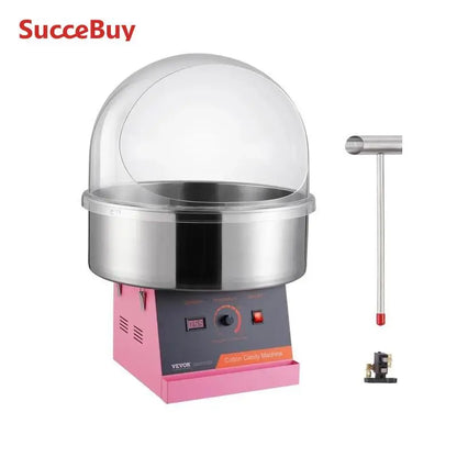 SucceBuy Electric Cotton Candy Machine 1000W Candy Floss Maker Commercial Cotton Candy Machine Stainless Steel Bowl Sugar Scoop
