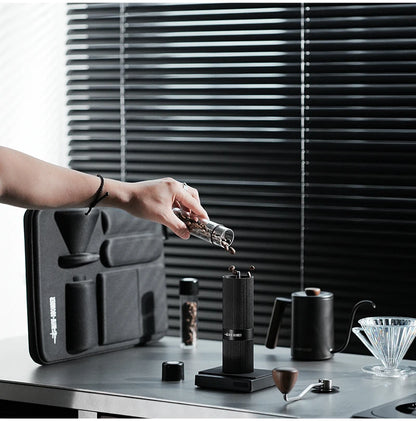 MHW-3BOMBER Pour Over Coffee Kits with Dripper Coffee Pot Coffee Grinder Scale Portable Handbag Outdoor Barista Christmas Gifts