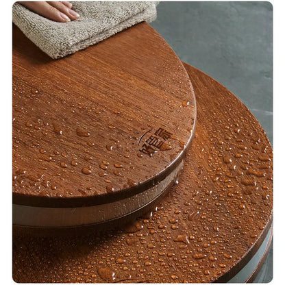 Advanced Solid Black Sandalwood Antibacterial 4.4CM Thicken Round Chopping Cutting Board