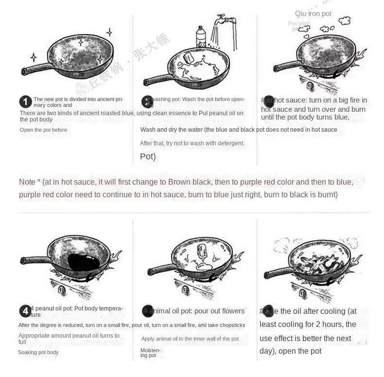 Zhangqiu Iron Pan Hand-Forged Household Wok Uncoated Scale Wok Non-Stick Pan Old Fashioned Wok Wholesale