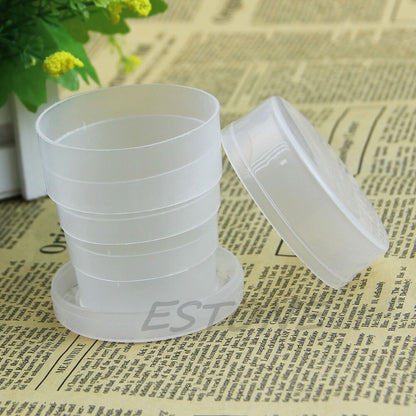 367A Portable Plastic Retractable Folding Cup Telescopic Collapsible Outdoor Travel
