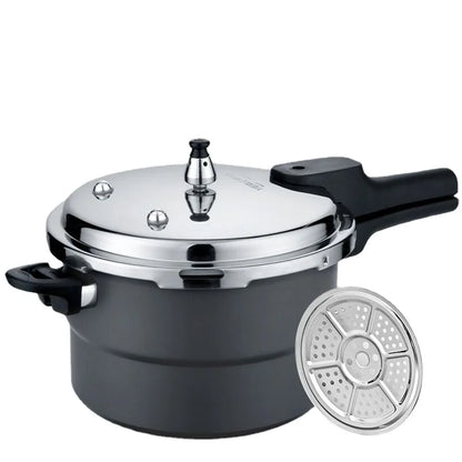 Ultra-Durable Stainless Steel Pressure Cooker for Gas and Induction Stoves with Non-Stick Coating and Safety Features