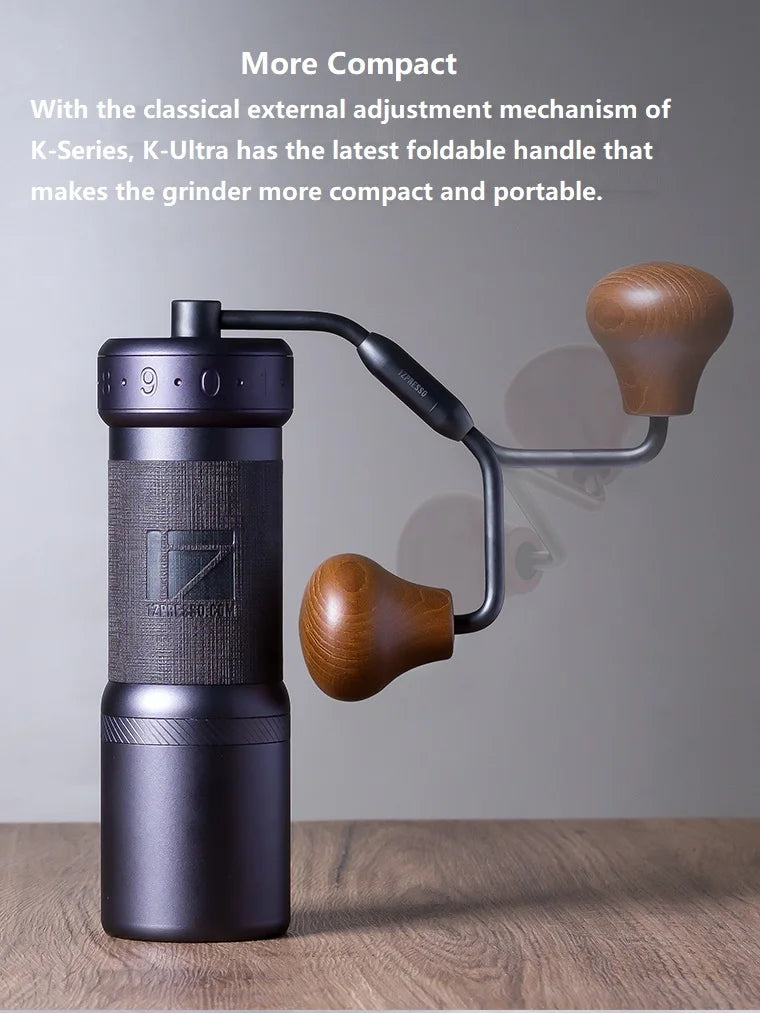 New 1Zpresso Kultra Manual Coffee Grinder  foldable handle portable coffee grinder coffee mill grinding manual coffee
