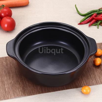 High temperature resistant ceramic casserole two-flavor hot pot Commercial electric ceramic stove hot pot Stew pot Casserole