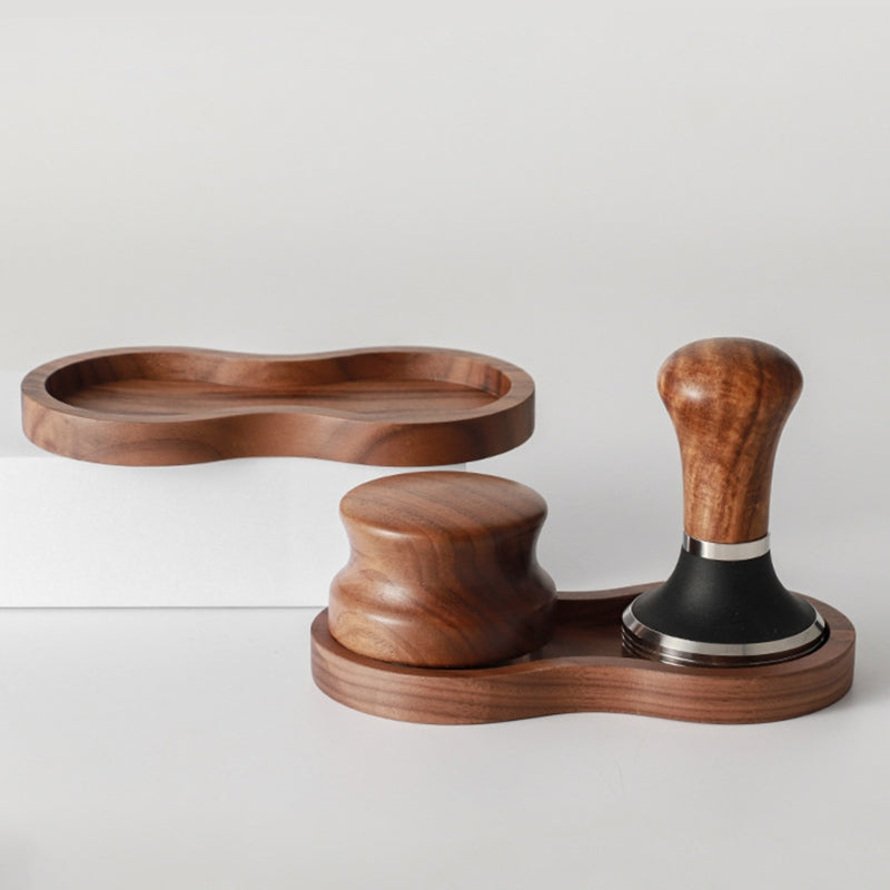 51mm/53mm/58mm Coffee Tamper Holder Filter Stand Walnut Espresso Distributor Mat Rack Coffee Maker Tool Accessories