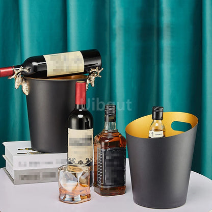 Stainless steel champagne KTV Bar Ice Bucket Bracket ice Luxury red wine bucket Stand Type Cooling Ice Bucket beer cooler