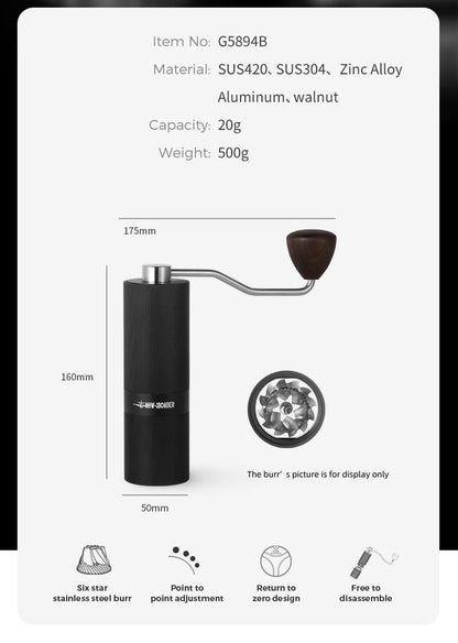 MHW-3BOMBER Deluxe Hand Brewed Coffee Set of 1 Pieces Kitchen Espresso Scale Coffee Grinder and Filter Cups Pour Over Kettle
