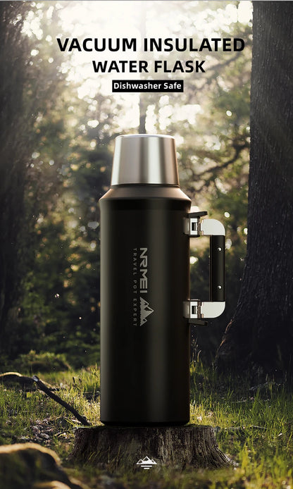 Stainless Steel Thermos Bottle, Vacuum Flask, Large Capacity, Outdoor Portable Thermal Jug, Insulated Water Bottle, 3.0L, 4.0L