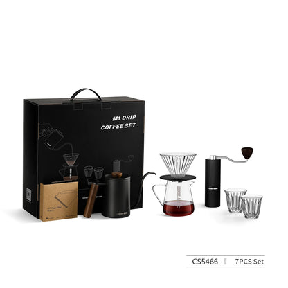 MHW-3BOMBER Deluxe Hand Brewed Coffee Set of 1 Pieces Kitchen Espresso Scale Coffee Grinder and Filter Cups Pour Over Kettle