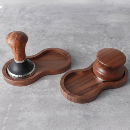 51mm/53mm/58mm Coffee Tamper Holder Filter Stand Walnut Espresso Distributor Mat Rack Coffee Maker Tool Accessories