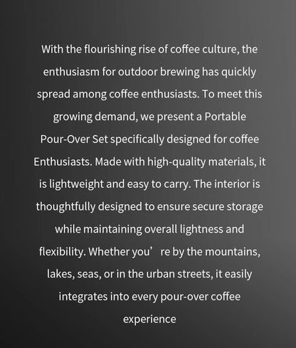 MHW-3BOMBER Pour Over Coffee Kits with Dripper Coffee Pot Coffee Grinder Scale Portable Handbag Outdoor Barista Christmas Gifts