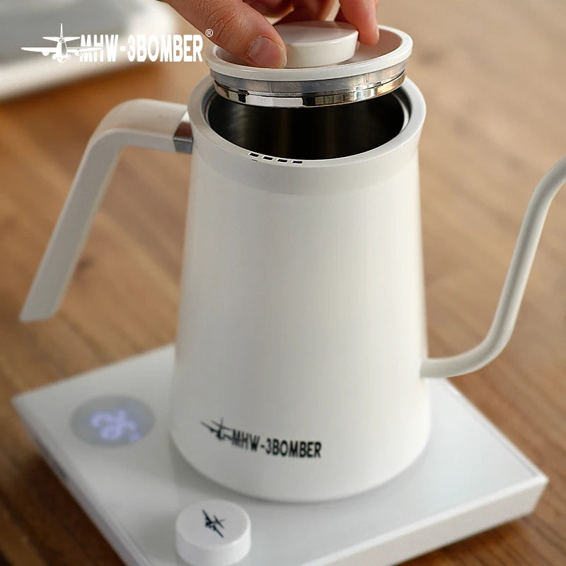 MHW-3BOMBER Smart Electric Coffee Kettle Precise Temperature Control Gooseneck Kettles Pour Over Coffee Home Barista Accessories