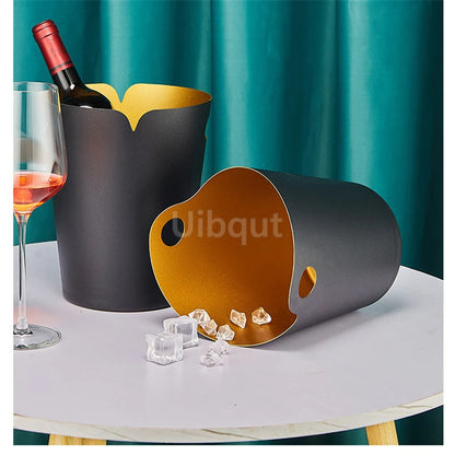 Stainless steel champagne KTV Bar Ice Bucket Bracket ice Luxury red wine bucket Stand Type Cooling Ice Bucket beer cooler
