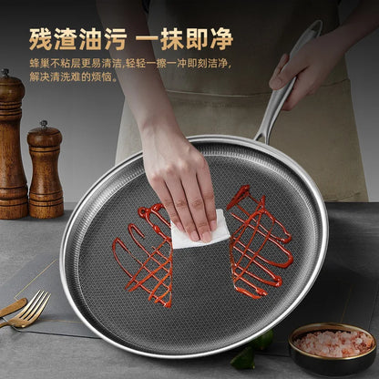 316 Pizza Plate Puff Pastry Dedicated Pot Flat Non-Stick Pan Household Pancake Palte Steak Frying Pan Cake Crust Pancake Maker