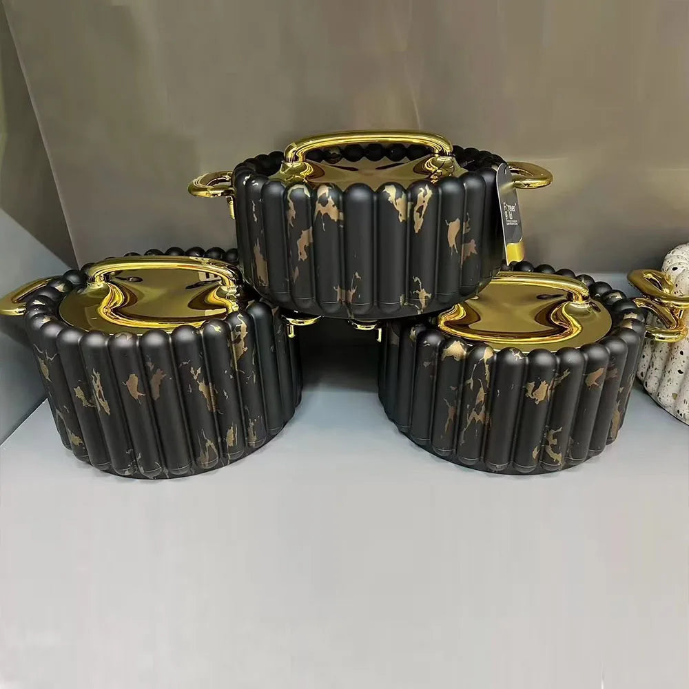 3PCS Food Insulated Box Double Layer Insulated Box with Columns 1.5L-2L-2.5L Food Heater Buffer Serving Set casserole Food Warme