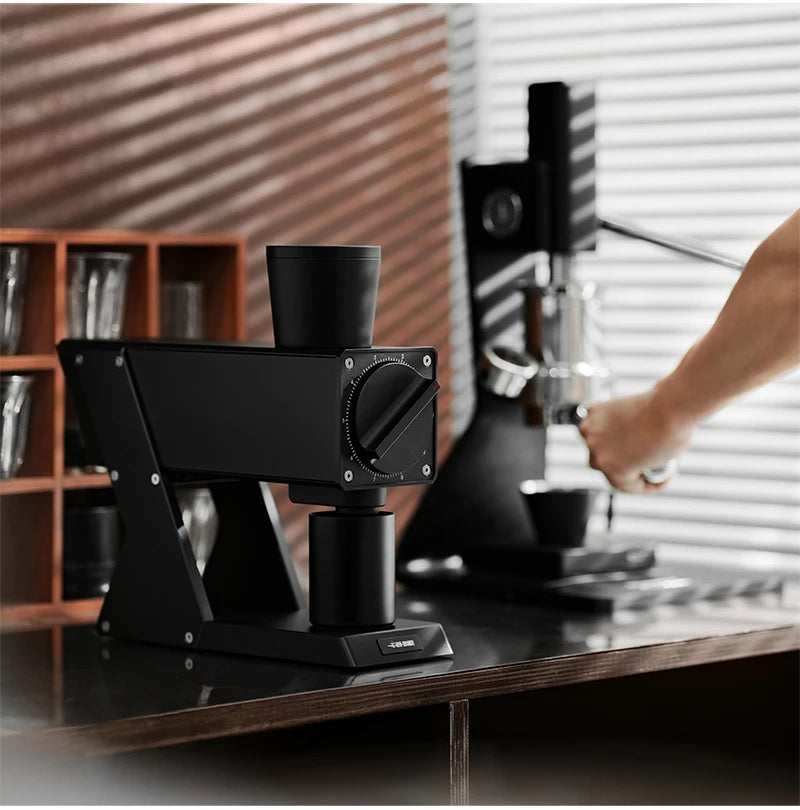MHW-3BOMBER F74 Navigator Electric Grinder Flat Burr Set Coffee Grinder with 90 Stepless for Espresso & Pour Over Home Cafe Tool