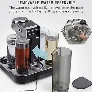 Professional Bartesian Machine, 5 Premium Glass Bottles, 55306