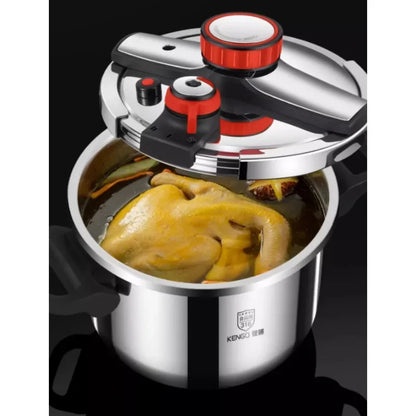Thickened Pressure Cooker for Home Use, 316 Stainless Steel, Anti-Explosion, Gas and Induction Cookers Compatible