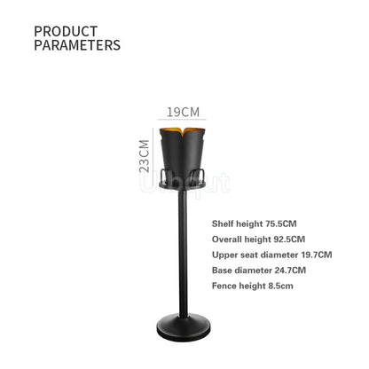 Stainless steel champagne KTV Bar Ice Bucket Bracket ice Luxury red wine bucket Stand Type Cooling Ice Bucket beer cooler