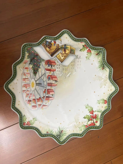 German V Bao Tableware Christmas Biscuits Plate Dish Rectangular Plate Mug Plate Salad Dish Dessert Plate Fruit Holder Plates