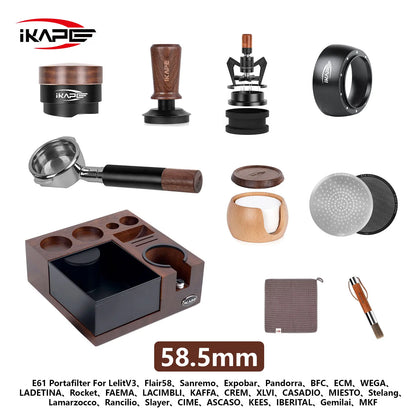 IKAPE Espresso products Wooden set, Coffee Tool Set with V5 Know Box, Coffee Utensils Gift Set for Baristas