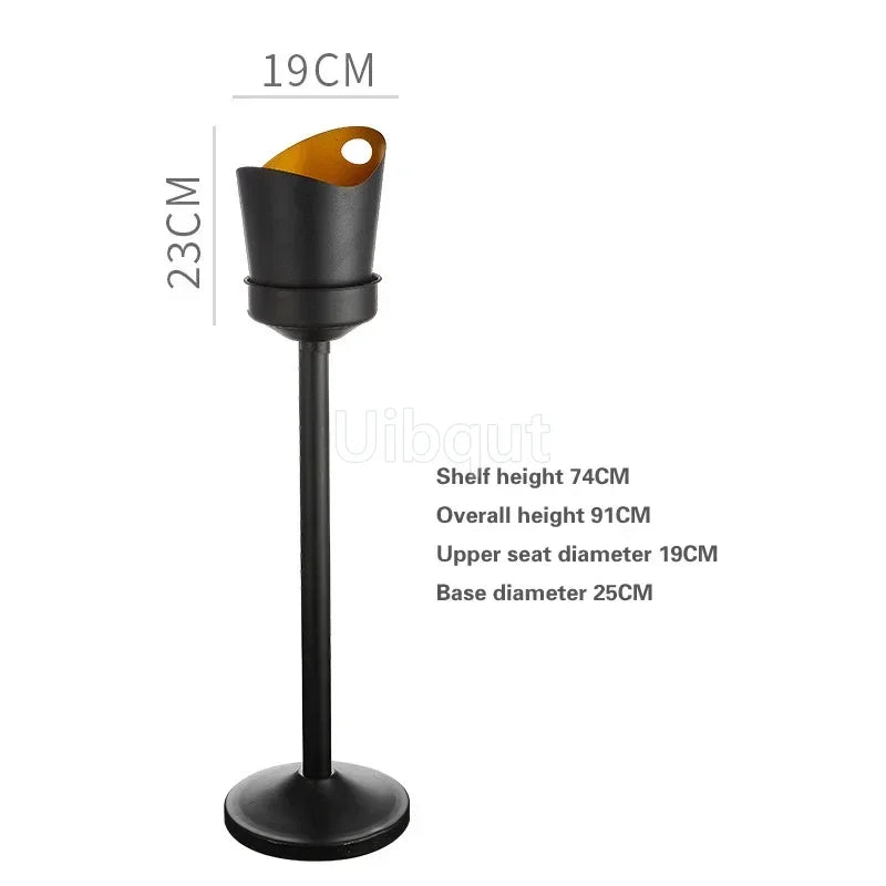 Stainless steel champagne KTV Bar Ice Bucket Bracket ice Luxury red wine bucket Stand Type Cooling Ice Bucket beer cooler