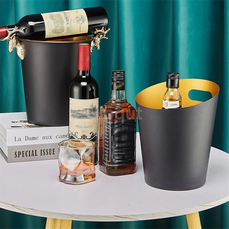 Stainless steel champagne KTV Bar Ice Bucket Bracket ice Luxury red wine bucket Stand Type Cooling Ice Bucket beer cooler