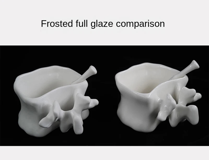 TingKe-Nordic Ins Style Creative Spine Shape Combination Ceramic Coffee Cup, Water Cup, Funny Orthopedic Doctor Gift, Bone Mug