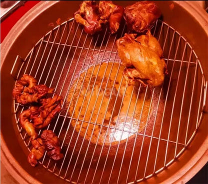 Stainless Steel 304 Food Grade 18-60CM ROUND BBQ Charcoal Grate Barbecue Grill Wire Grid Mesh Net with Two handles mesh net