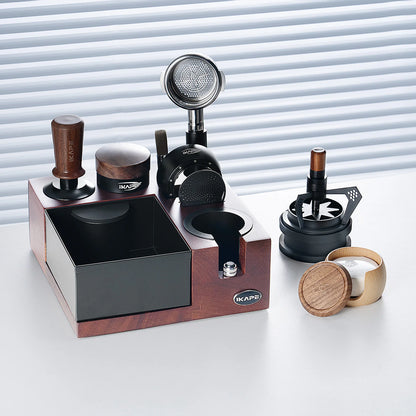 IKAPE Espresso products Wooden set, Coffee Tool Set with V5 Know Box, Coffee Utensils Gift Set for Baristas