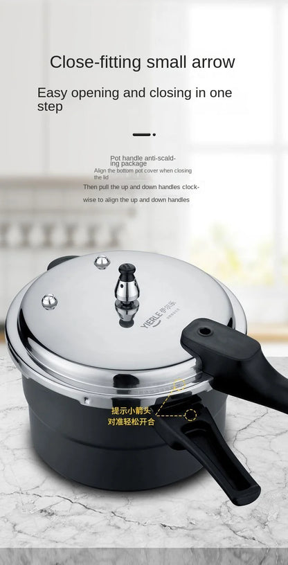 Ultra-Durable Stainless Steel Pressure Cooker for Gas and Induction Stoves with Non-Stick Coating and Safety Features