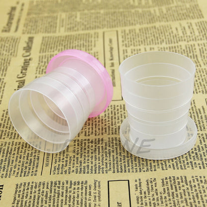 367A Portable Plastic Retractable Folding Cup Telescopic Collapsible Outdoor Travel