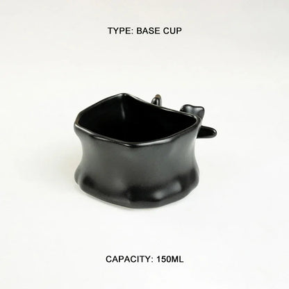 TingKe-Nordic Ins Style Creative Spine Shape Combination Ceramic Coffee Cup, Water Cup, Funny Orthopedic Doctor Gift, Bone Mug