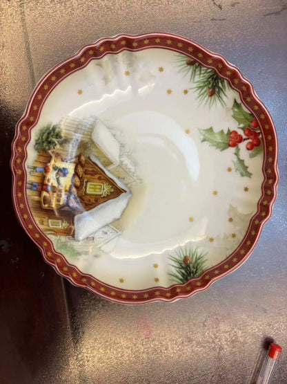 German V Bao Tableware Christmas Biscuits Plate Dish Rectangular Plate Mug Plate Salad Dish Dessert Plate Fruit Holder Plates