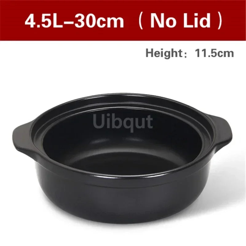 High temperature resistant ceramic casserole two-flavor hot pot Commercial electric ceramic stove hot pot Stew pot Casserole