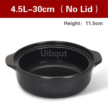 High temperature resistant ceramic casserole two-flavor hot pot Commercial electric ceramic stove hot pot Stew pot Casserole