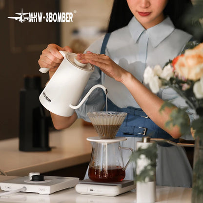 MHW-3BOMBER Smart Electric Coffee Kettle Precise Temperature Control Gooseneck Kettles Pour Over Coffee Home Barista Accessories