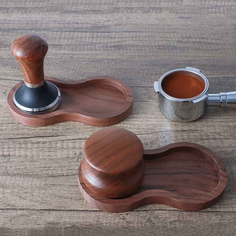 51mm/53mm/58mm Coffee Tamper Holder Filter Stand Walnut Espresso Distributor Mat Rack Coffee Maker Tool Accessories