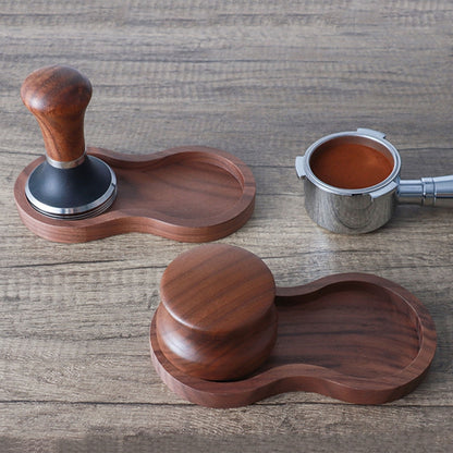 51mm/53mm/58mm Coffee Tamper Holder Filter Stand Walnut Espresso Distributor Mat Rack Coffee Maker Tool Accessories